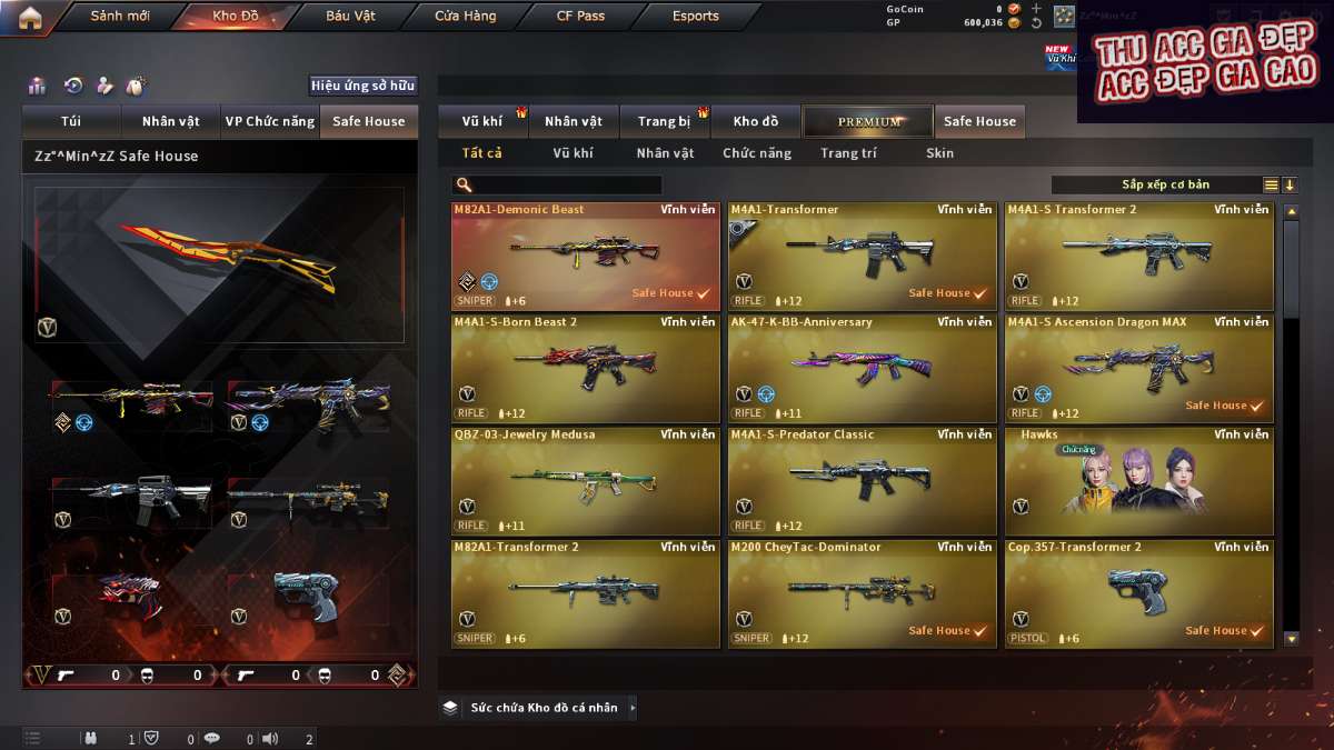shop acc cf uy tin gia re